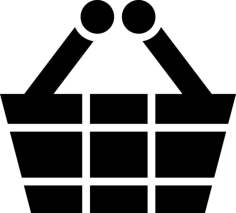 Mall Basket Sticker Outline Svg File, Free Vectors File